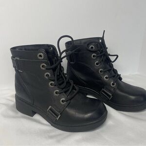 Harley-Davidson Women’s 6M Black Leather Lace-Up Motorcycle Boots Size 6